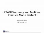 PTAB Discovery and Motion…